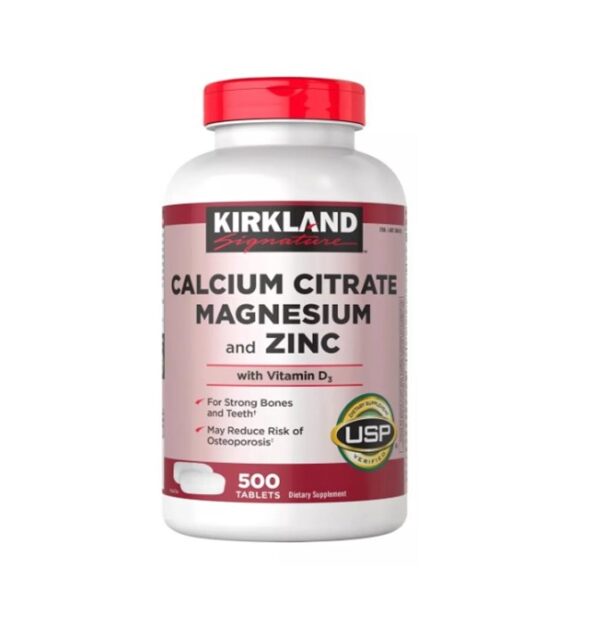Calcium Magnesium and Zinc 500 Tabs - Kirkland